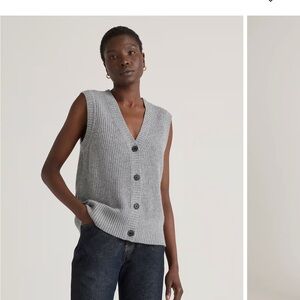 Quince Gray Chasmere Vest